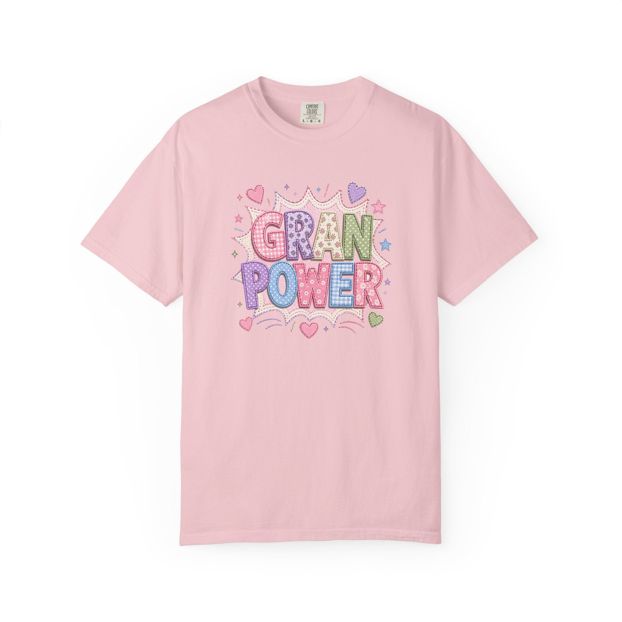 Gran Power T-Shirt — Cute Pastel 'Gran Power' Graphic Tee for Grandparents, Mother's Day Gift