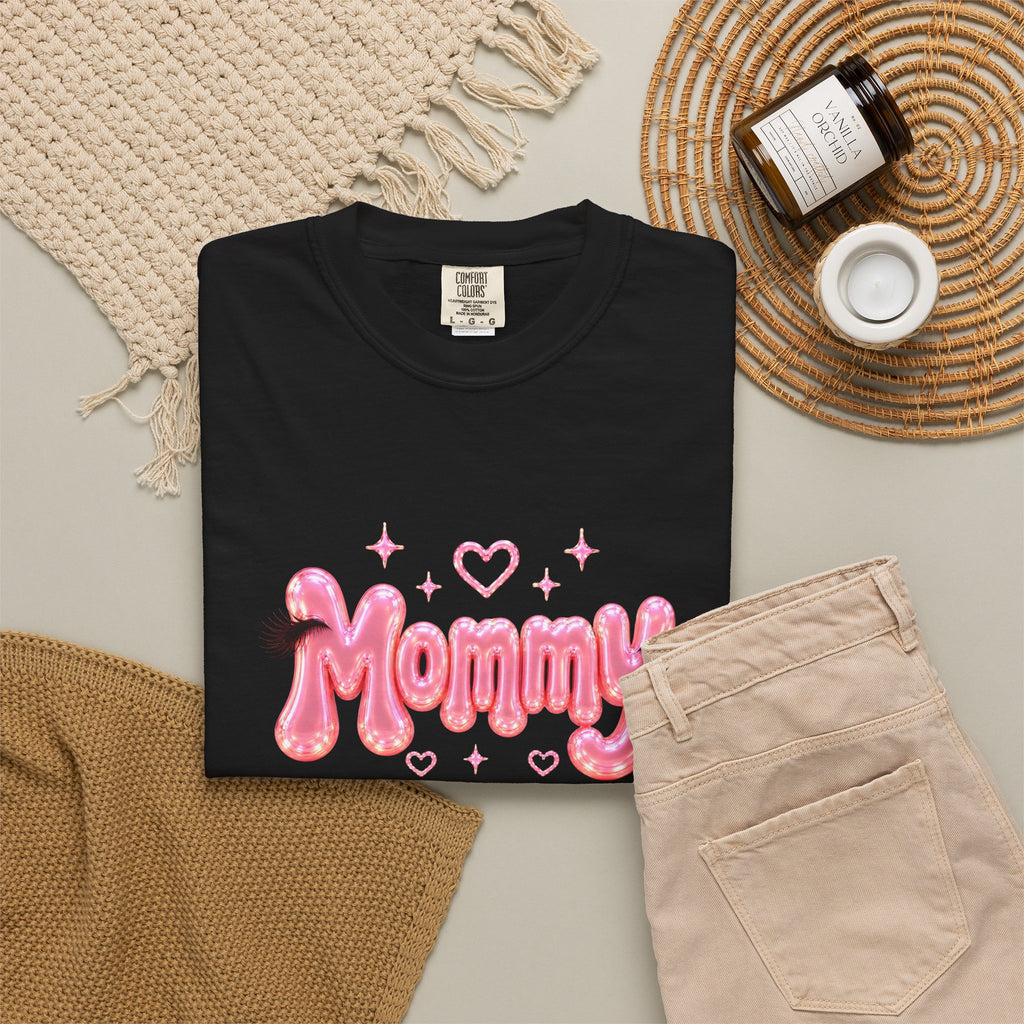 MOMMY Pink Balloon Eyelashes T-Shirt