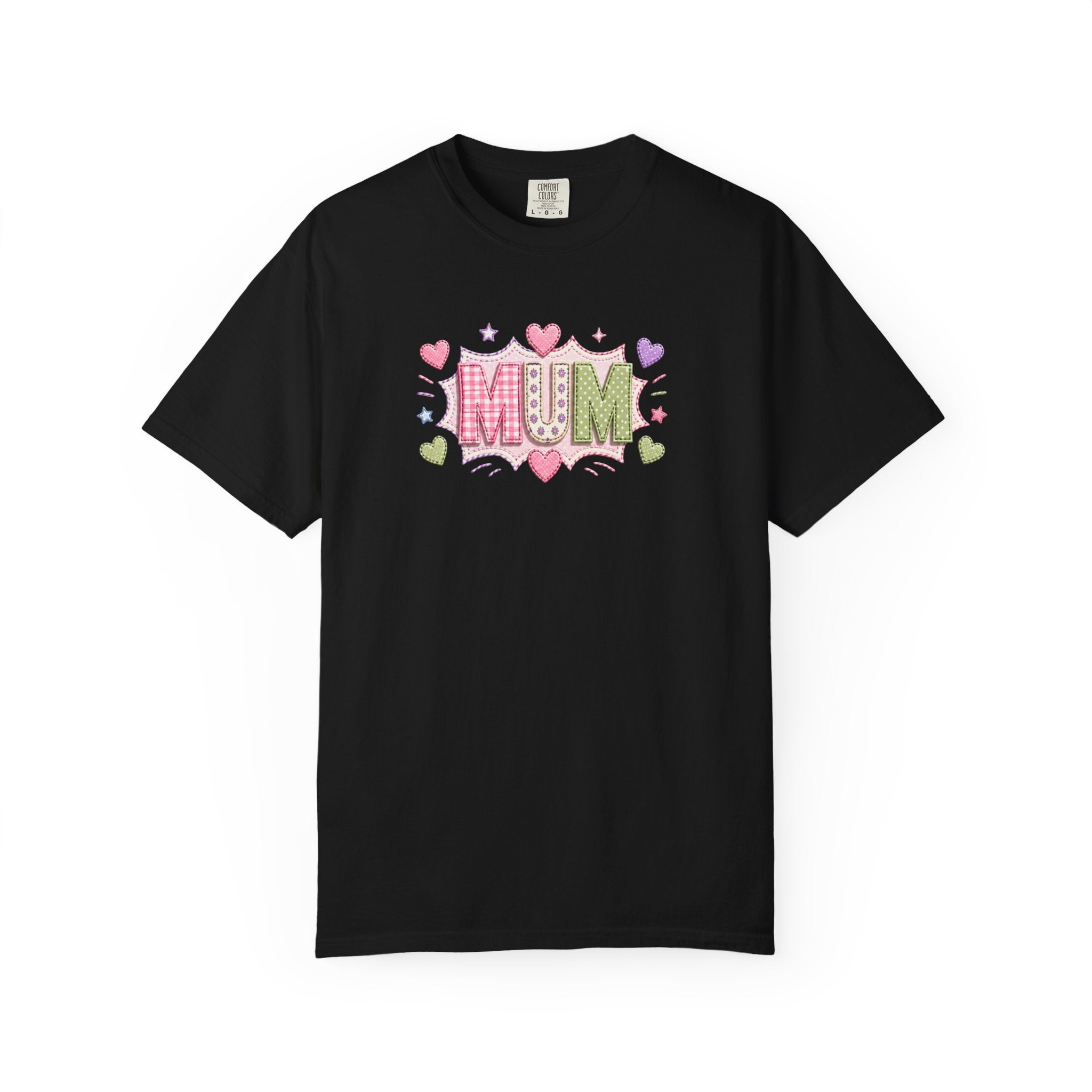 MUM Heart Patch Graphic T-Shirt — Cute Floral Mother’s Day Gift