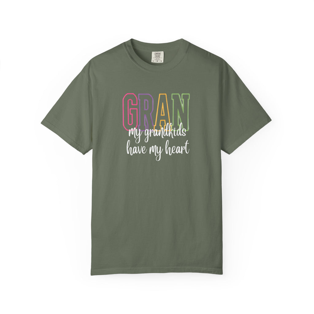 T-Shirt — "Gran my grandkids have my heart" Pastel Graphic Grandma Tee