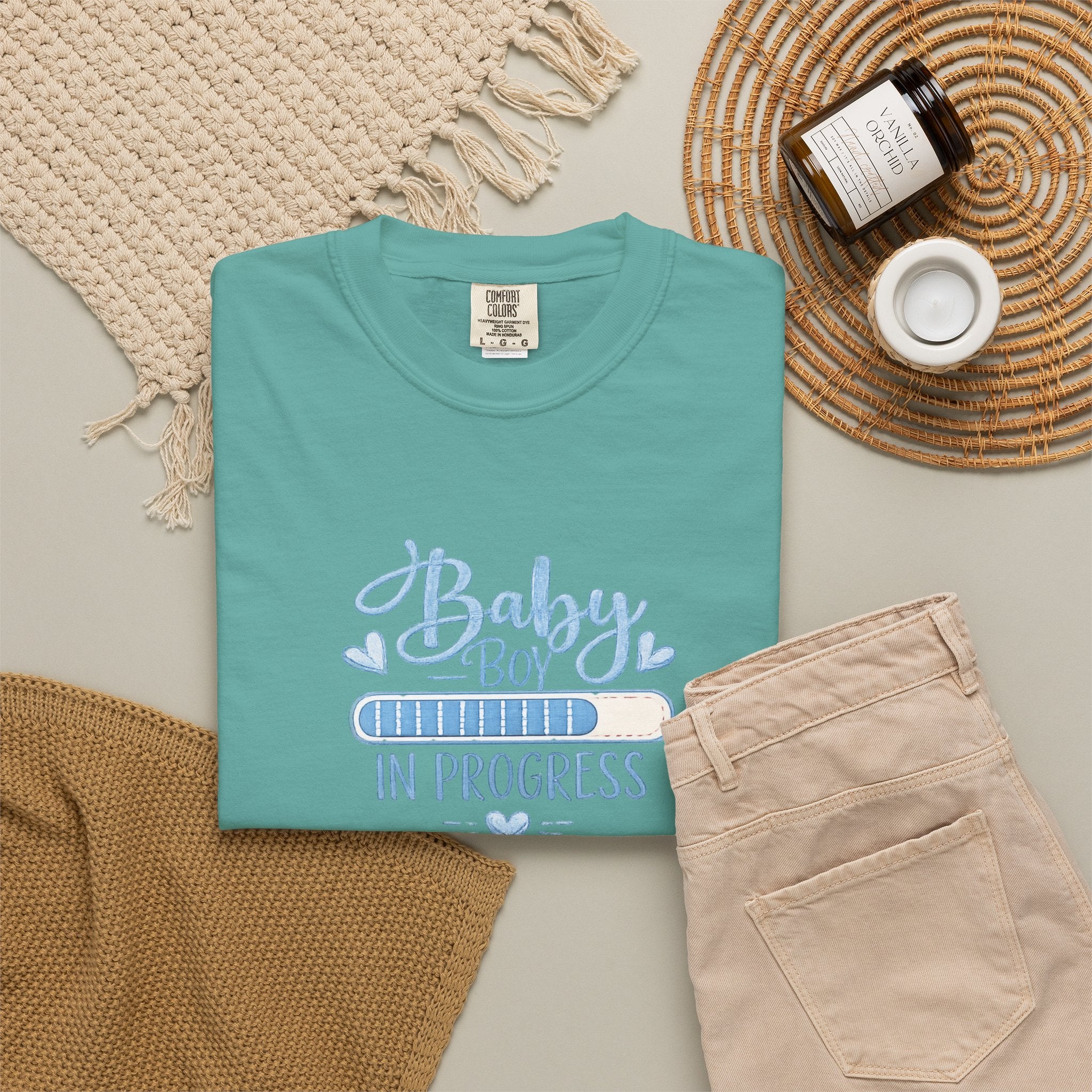 Baby Boy In Progress T-Shirt — Pregnancy Announcement Tee