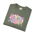 Granny Power T-Shirt — Retro Heart Graphic Tee for Grandmas