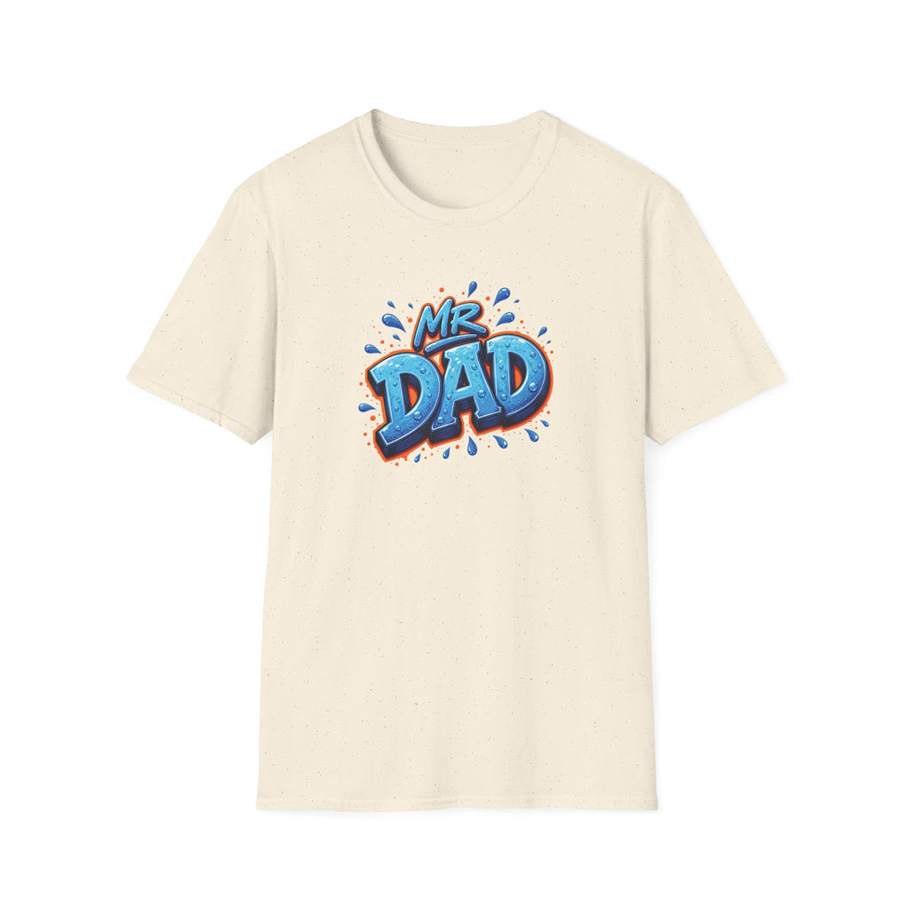 "Mr. Dad" Blue Graffiti Father T-Shirt
