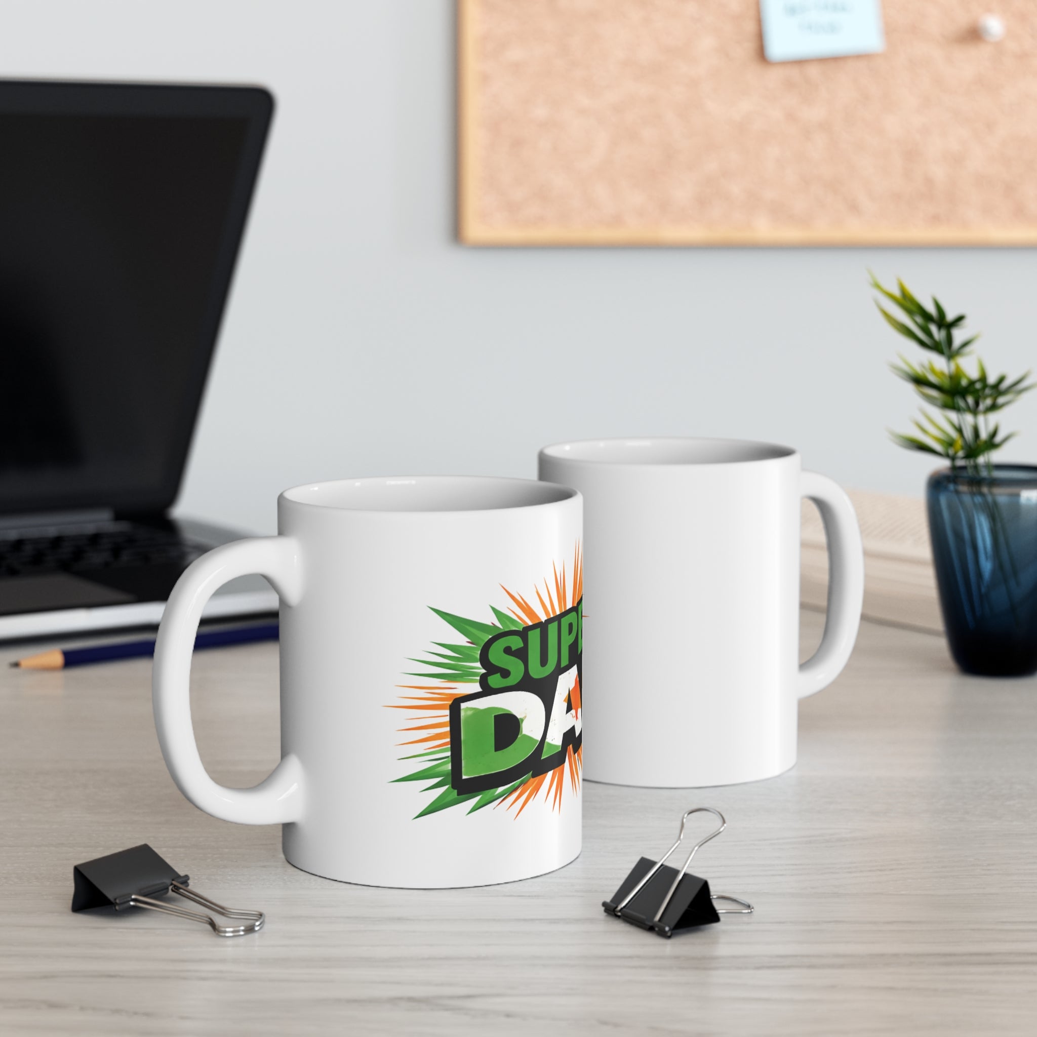 Super Dad Ireland Flag themed Ceramic Coffee Mug — 11oz & 15oz Father's Day Gift