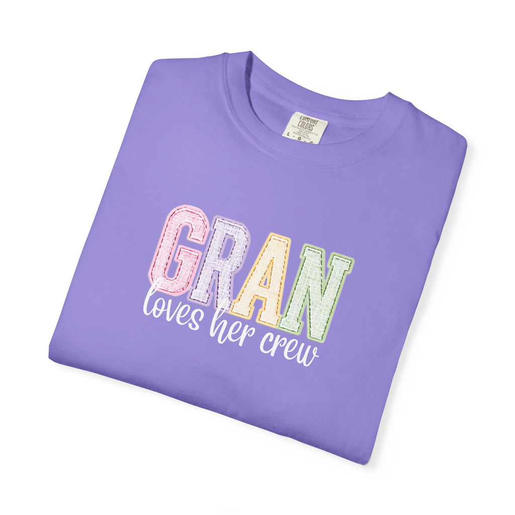 Gran Loves Her Crew T-Shirt — Pastel Grandma Shirt for Mother's Day & Family Gifts