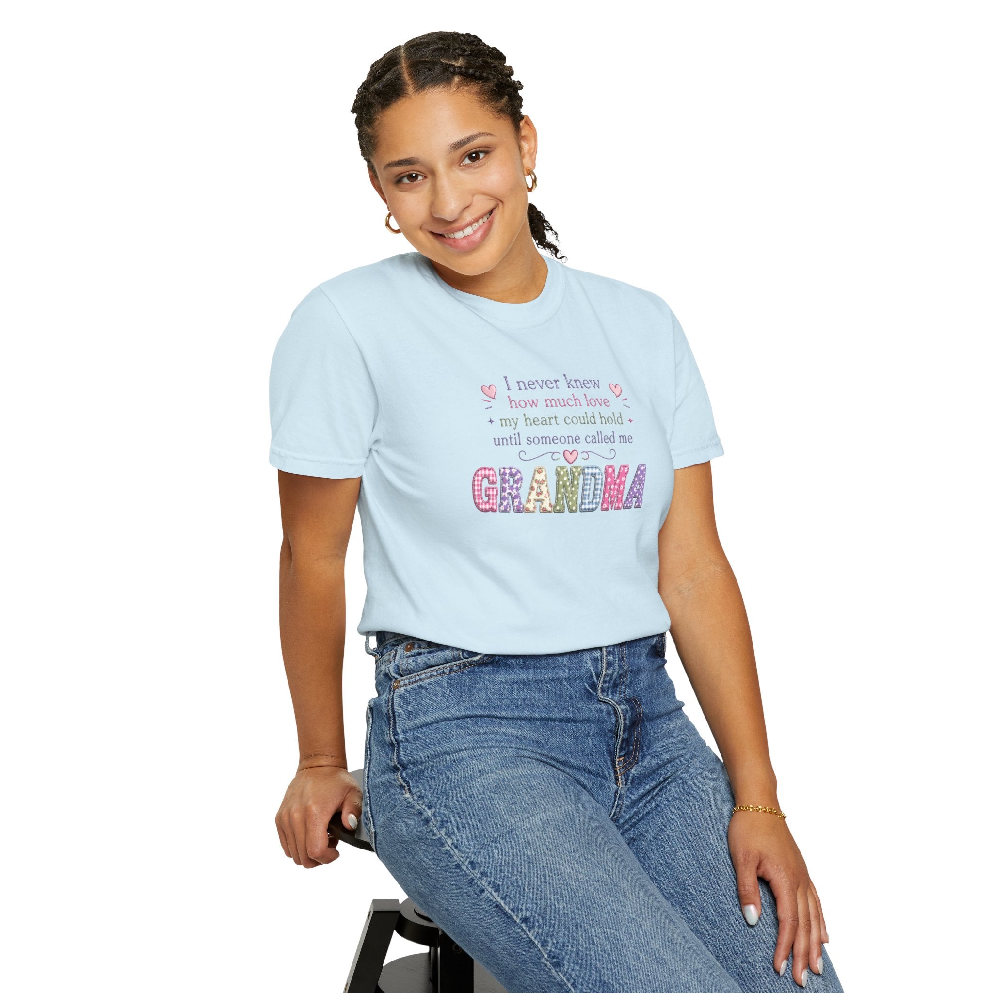 Grandma Floral Lettering T‑Shirt – "I Never Knew How Much Love" Mother's Day Gift