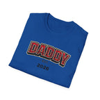 Daddy Est. 2026 T-Shirt — Plaid Dad Announcement Tee