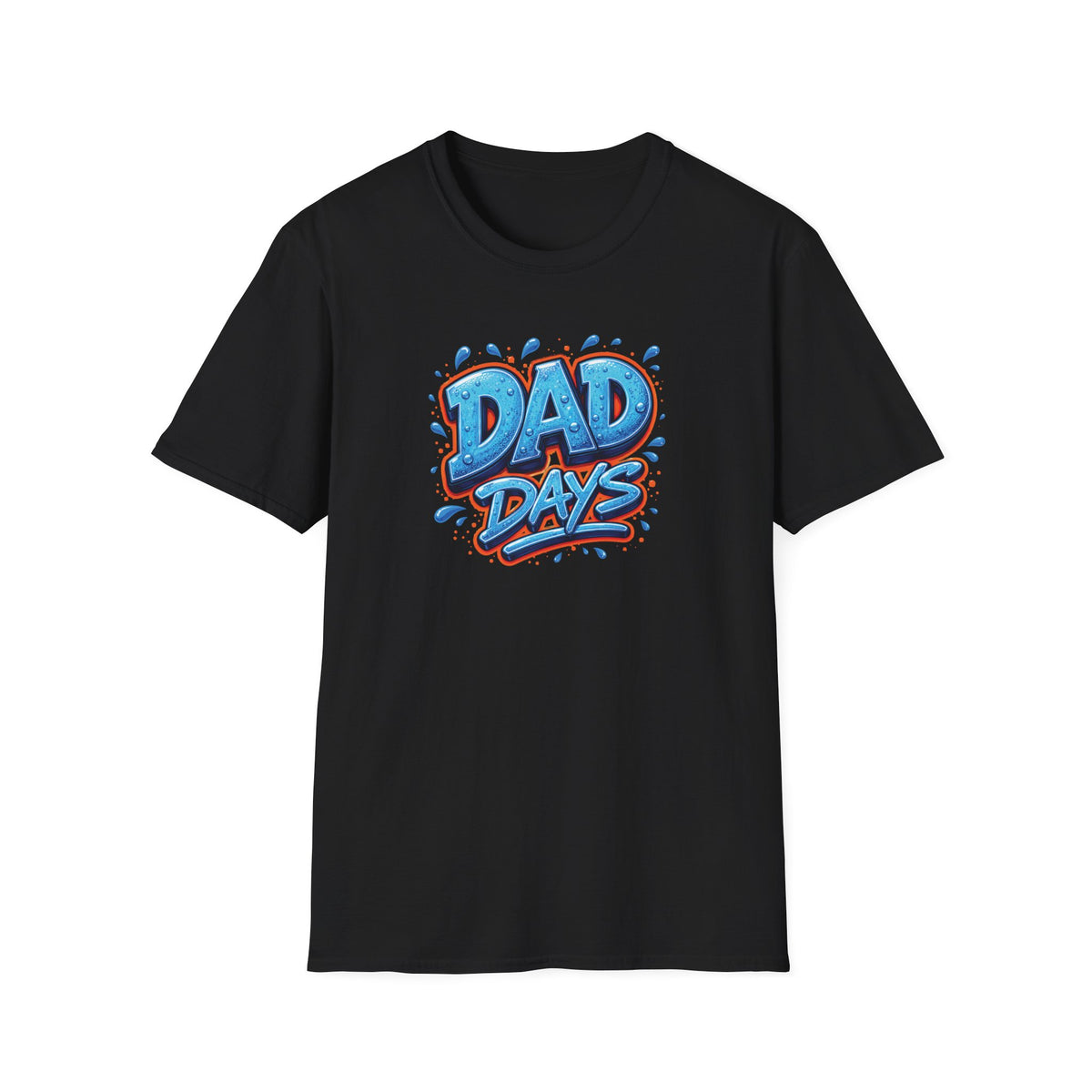 "Dad Days" Blue Graffiti Father T-Shirt