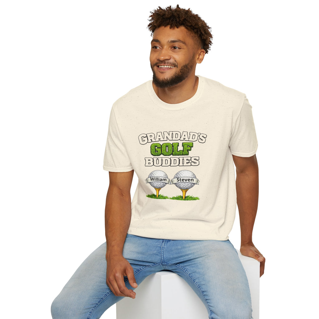 Grandad's Golf Buddies T-Shirt — Personalized Names Golf Tee