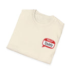 Daddy Name Tag T-Shirt - 'Hello Daddy' Retro Speech Bubble Tee