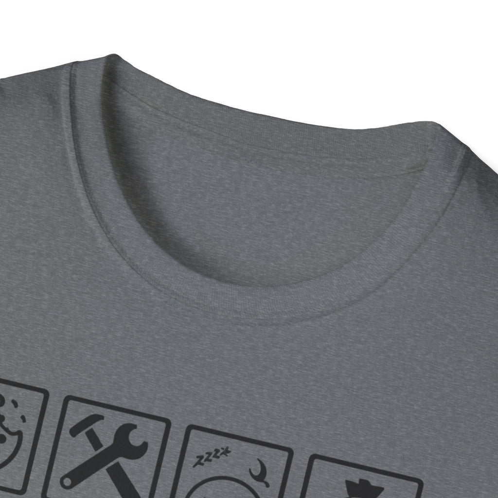 Grandad Warning T-Shirt — 'Warning: Spoils Grandkids & Hands Out Biscuits' Funny Grandpa Shirt