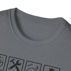Grandad Warning T-Shirt — 'Warning: Spoils Grandkids & Hands Out Biscuits' Funny Grandpa Shirt