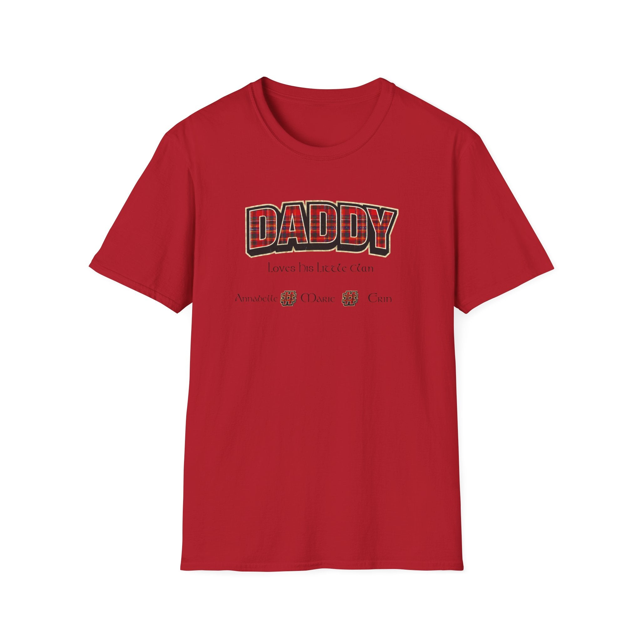 Daddy Plaid Father’s Day T-Shirt — 'Daddy Loves You More Than Coffee' Graphic Tee