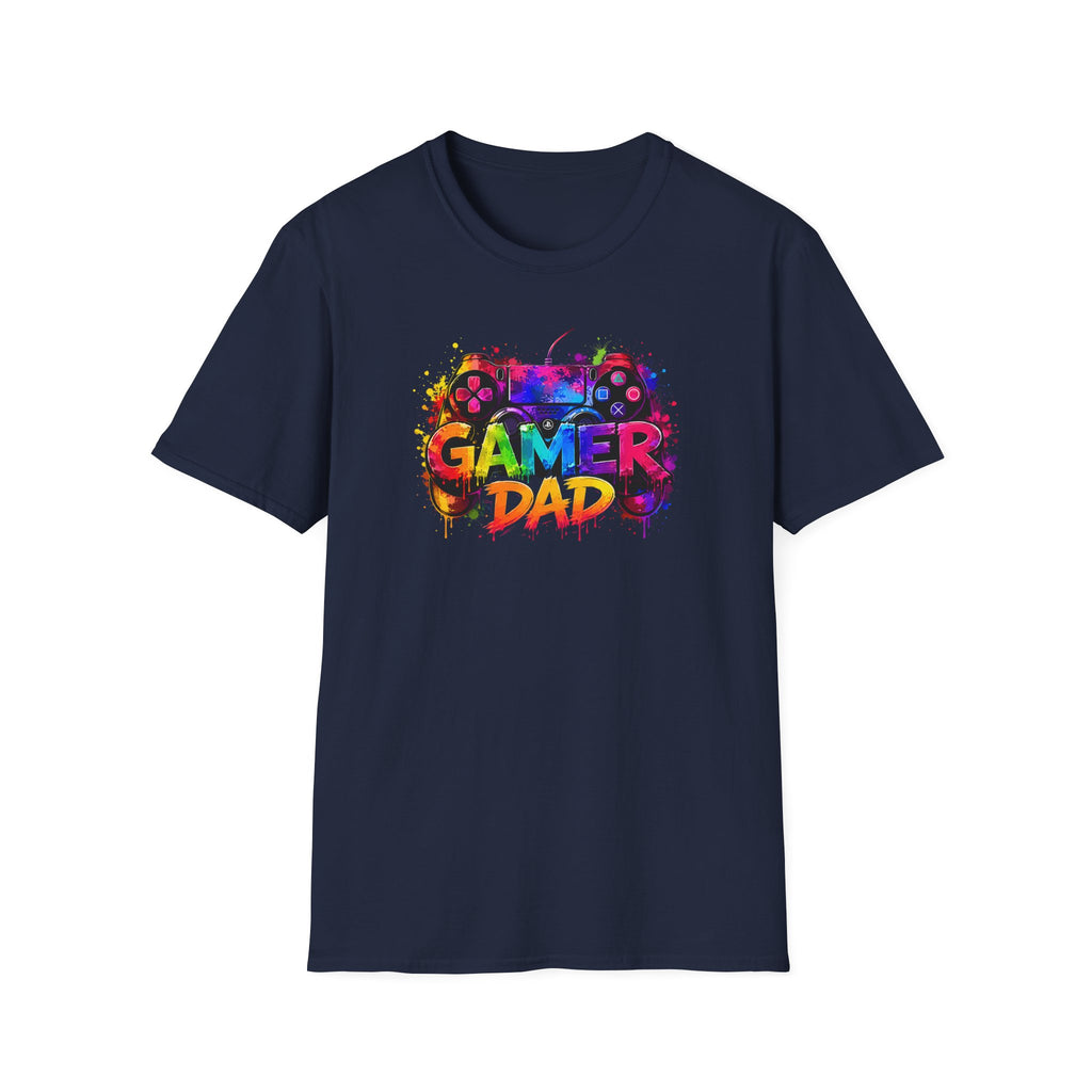 Gamer Dad Colourful Controller Design T-Shirt