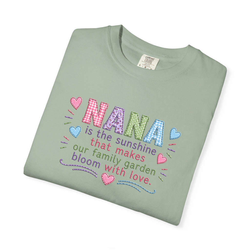 Nana Sunshine Floral T-Shirt — “NANA is the sunshine that makes our family garden bloom with love”