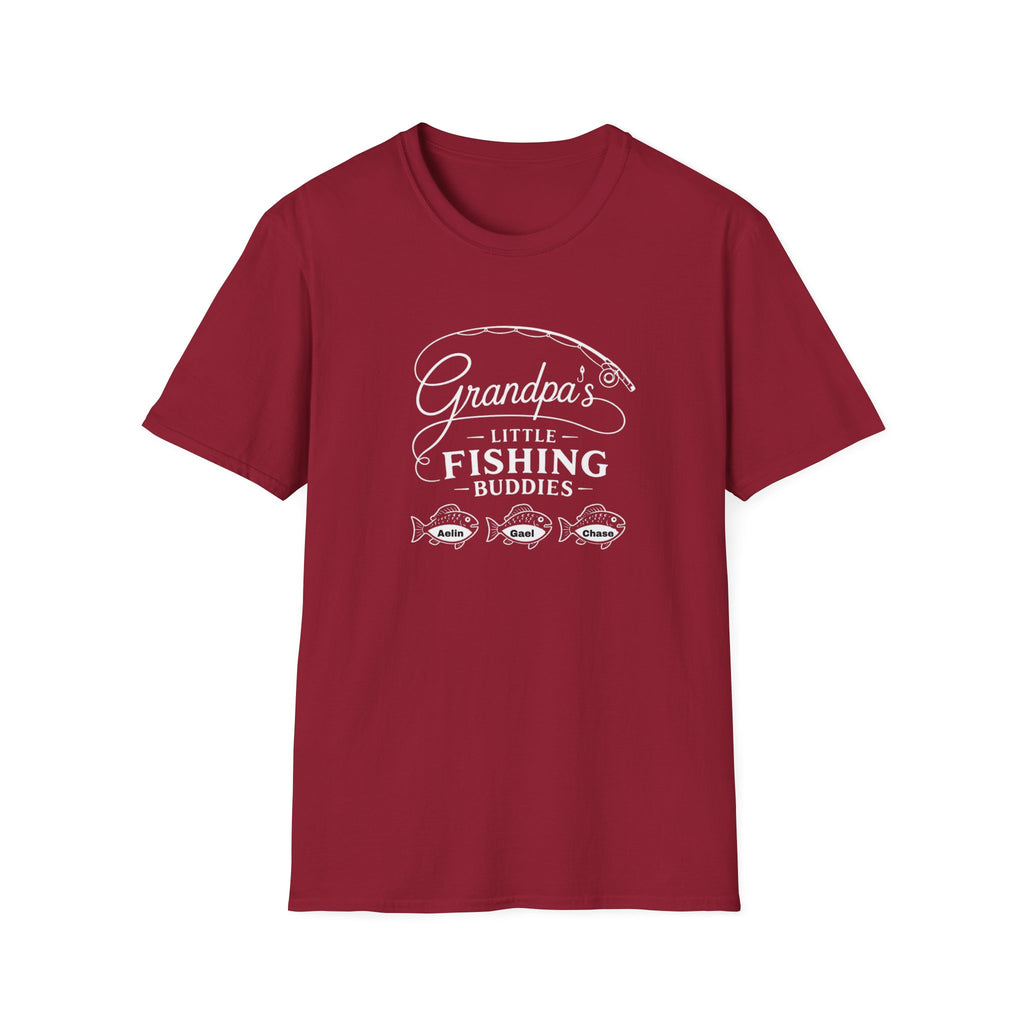 Fishing T-Shirt — "Grandpa's Little Fishing Buddies" Grandpa & Kids Matching Tee