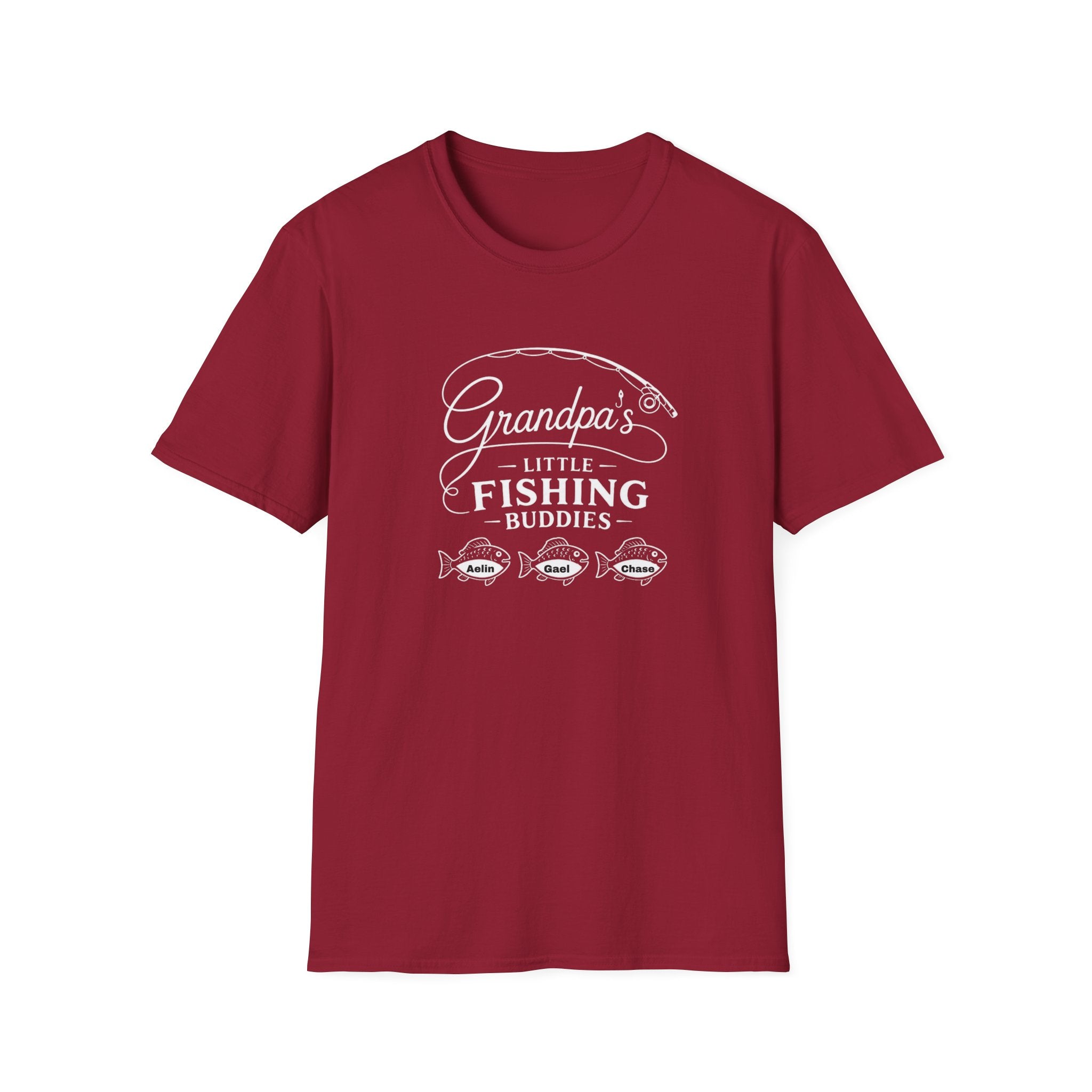 Fishing T-Shirt — "Grandpa's Little Fishing Buddies" Grandpa & Kids Matching Tee