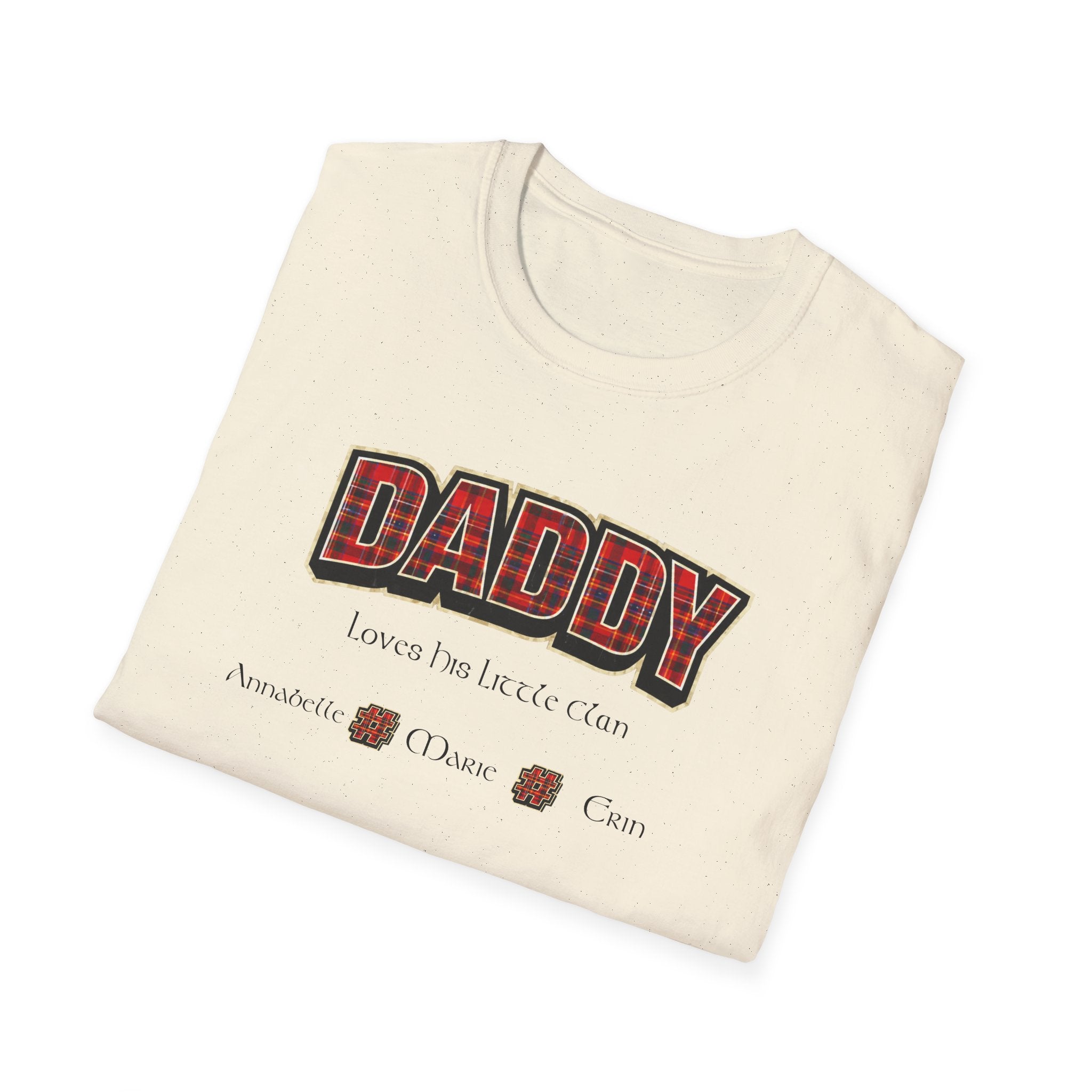 Daddy Plaid Father’s Day T-Shirt — 'Daddy Loves You More Than Coffee' Graphic Tee