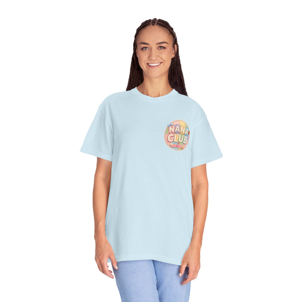 Nana Club T-Shirt — Retro Rainbow Badge Graphic