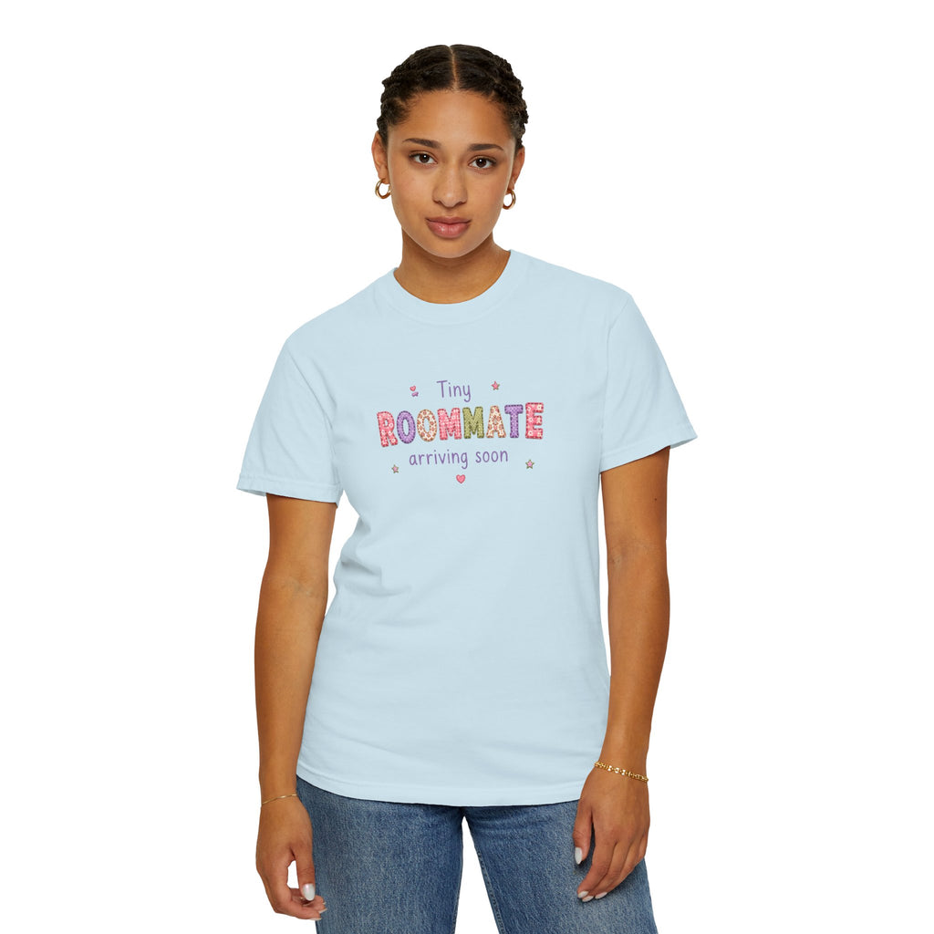 Tiny Roommate Pregnancy Announcement T-Shirt