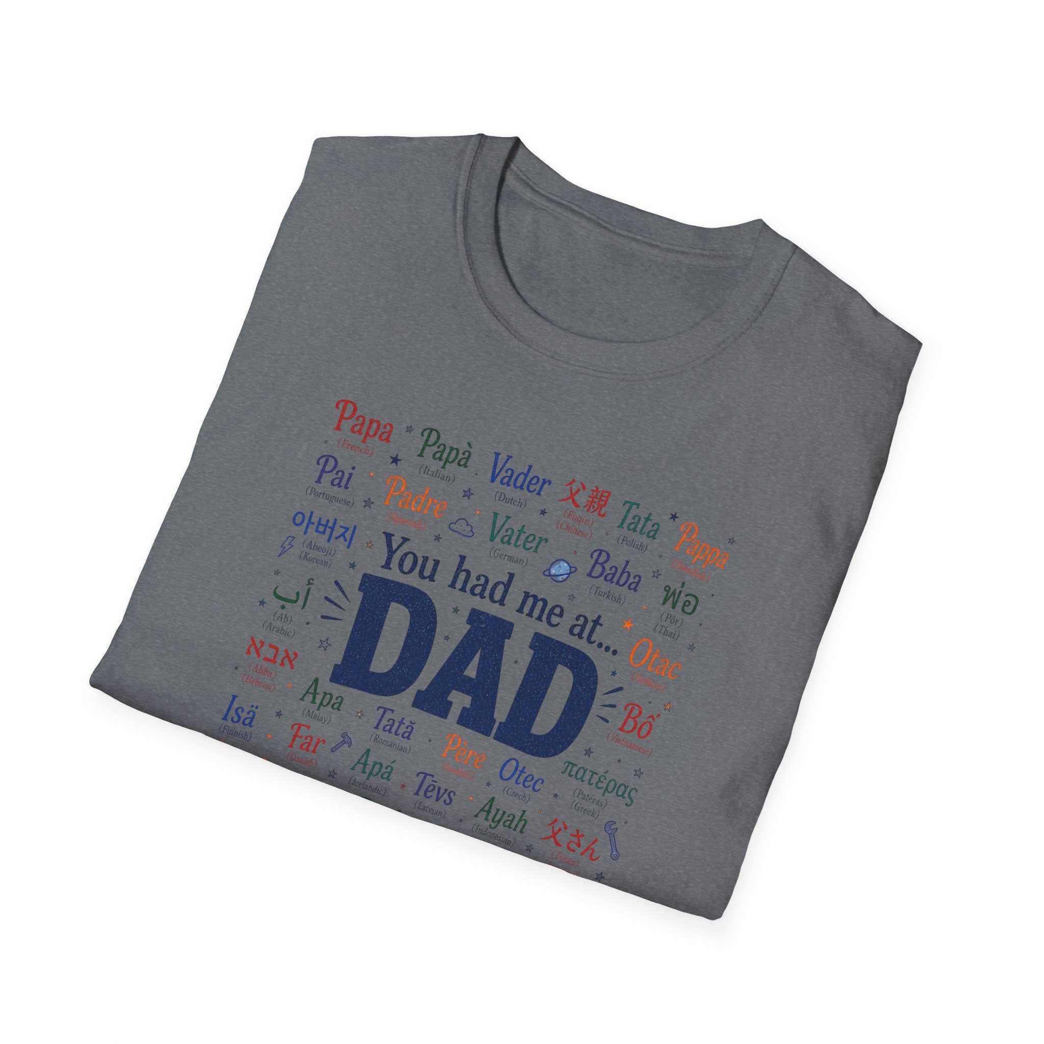 You Had Me At Dad T-Shirt — Fathers Day Gift Tee with 'Dad' Typography