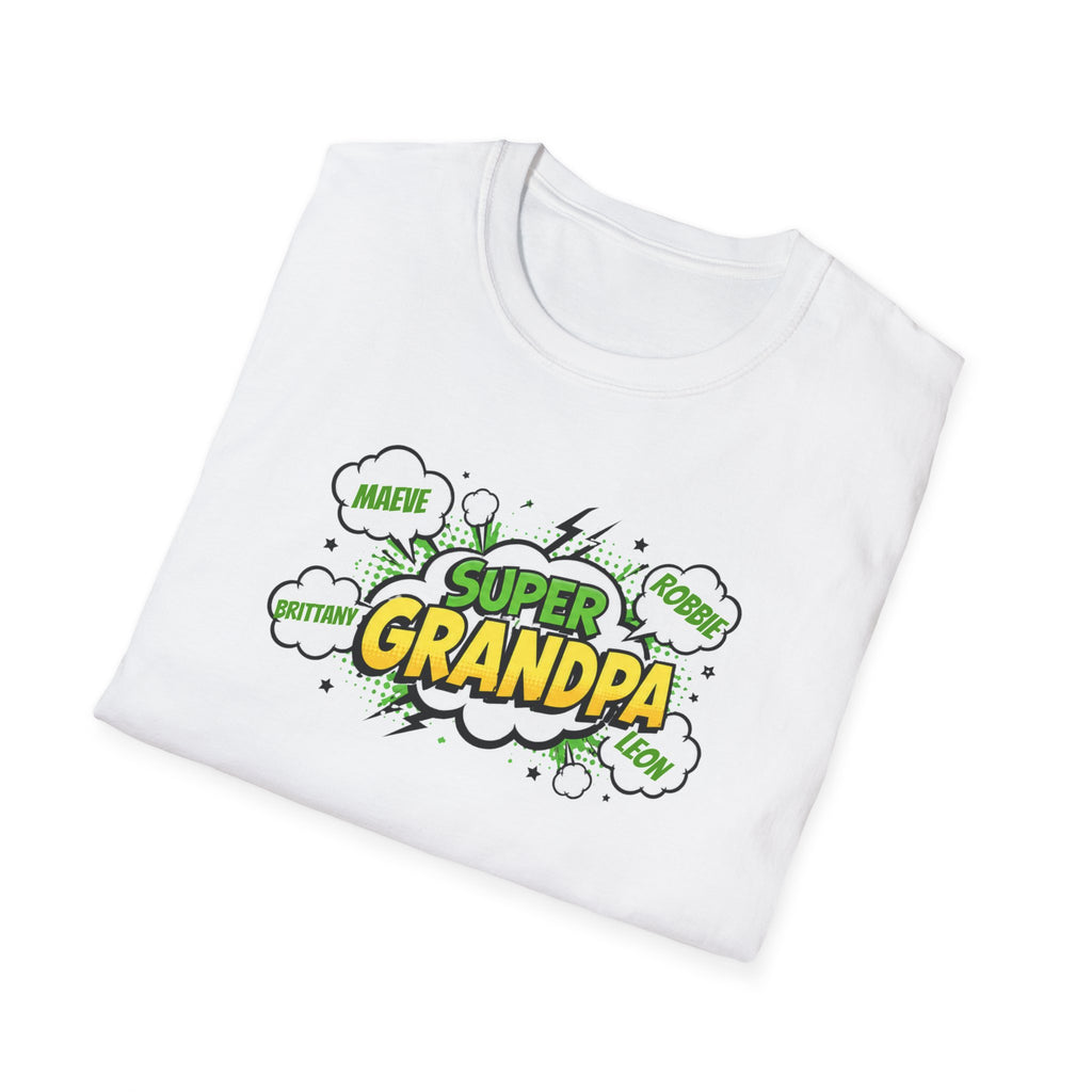 Super Grandpa T-Shirt – Comic Book Style Grandfather Gift