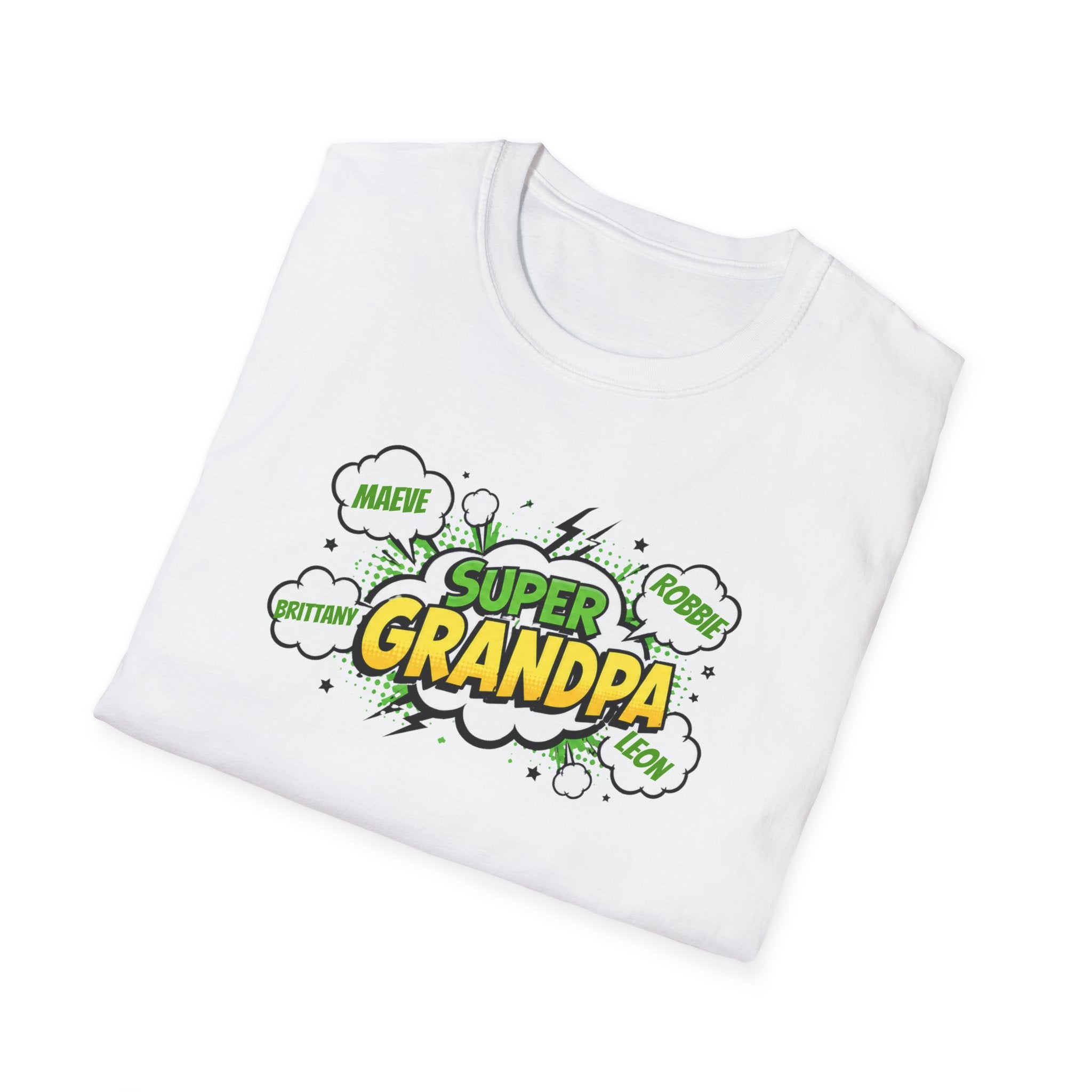 Super Grandpa T-Shirt – Comic Book Style Grandfather Gift