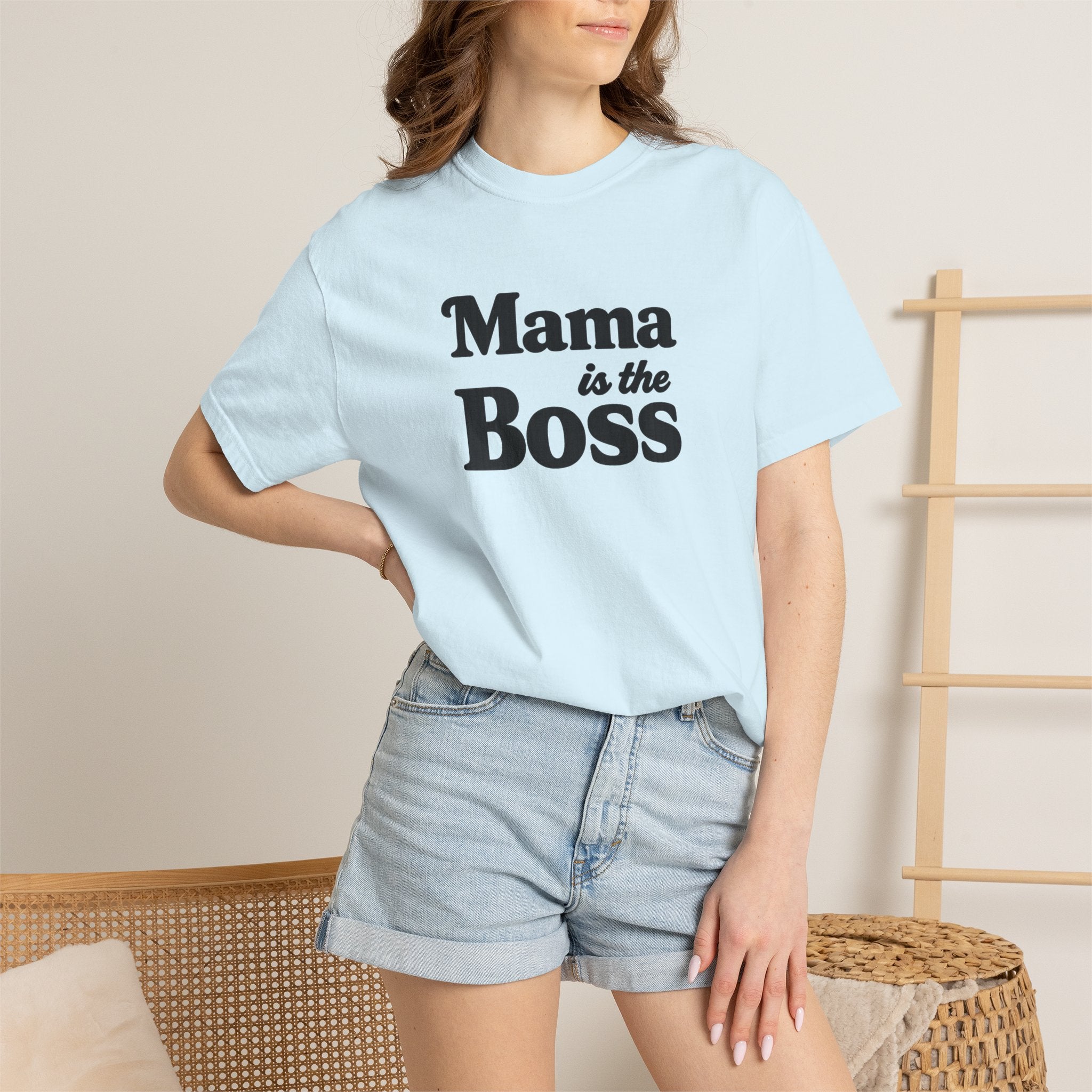 Mama is the Boss T-Shirt — Funny Mom Graphic Tee, Mother's Day Gift