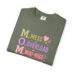 Mom Acronym Graphic T-Shirt — “M.O.M. Mess Overload Mini-Hugs” Cute Pastel Mothers Day Tee