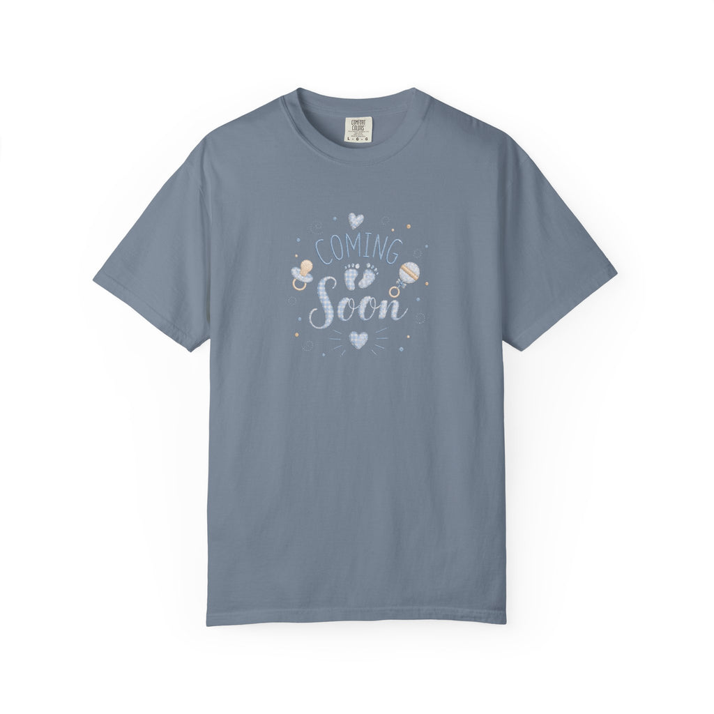 Coming Soon Baby T-Shirt — Gender Reveal Pregnancy Announcement Tee