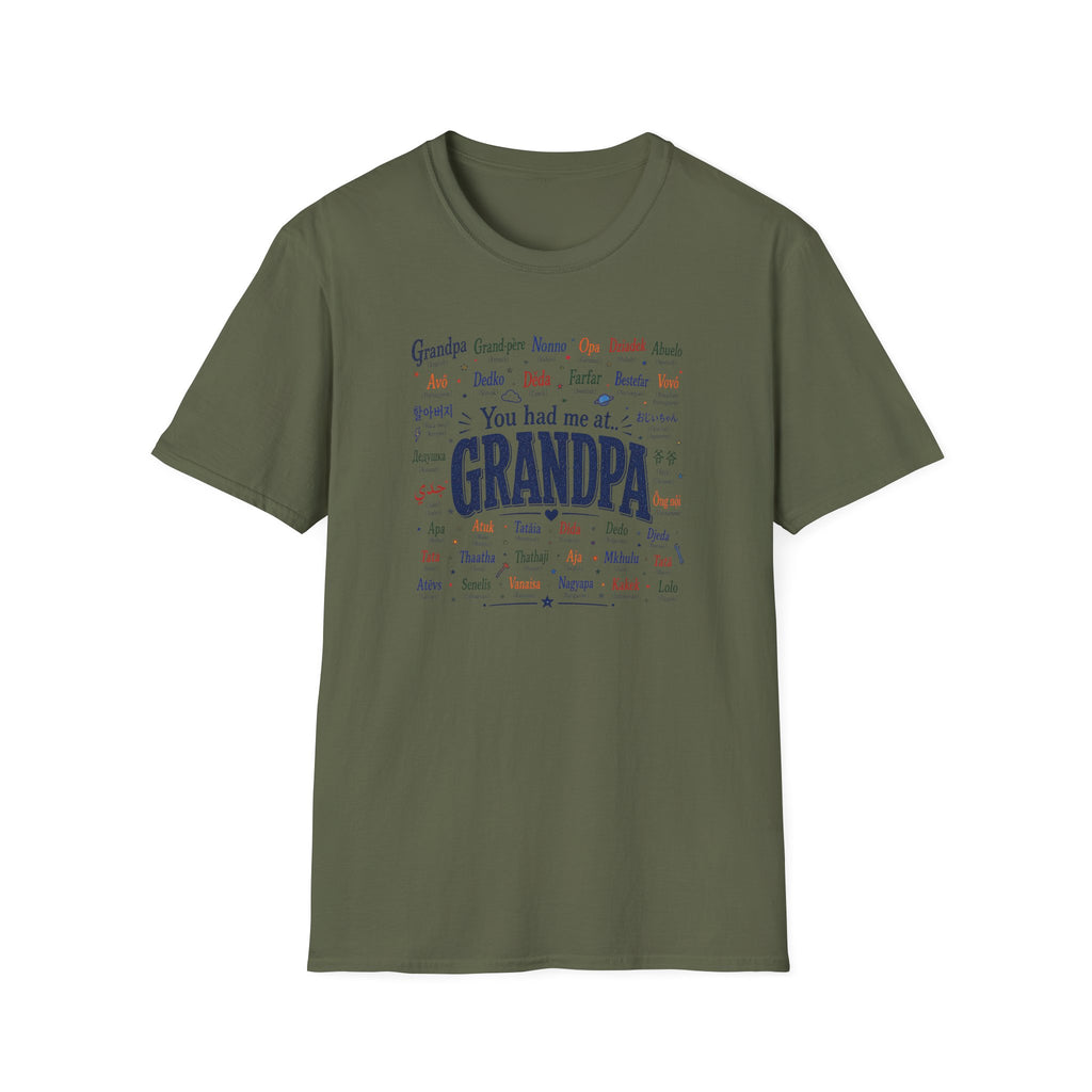 You Had Me at Grandpa T-Shirt — Retro Family Name Gift for Grandfathers