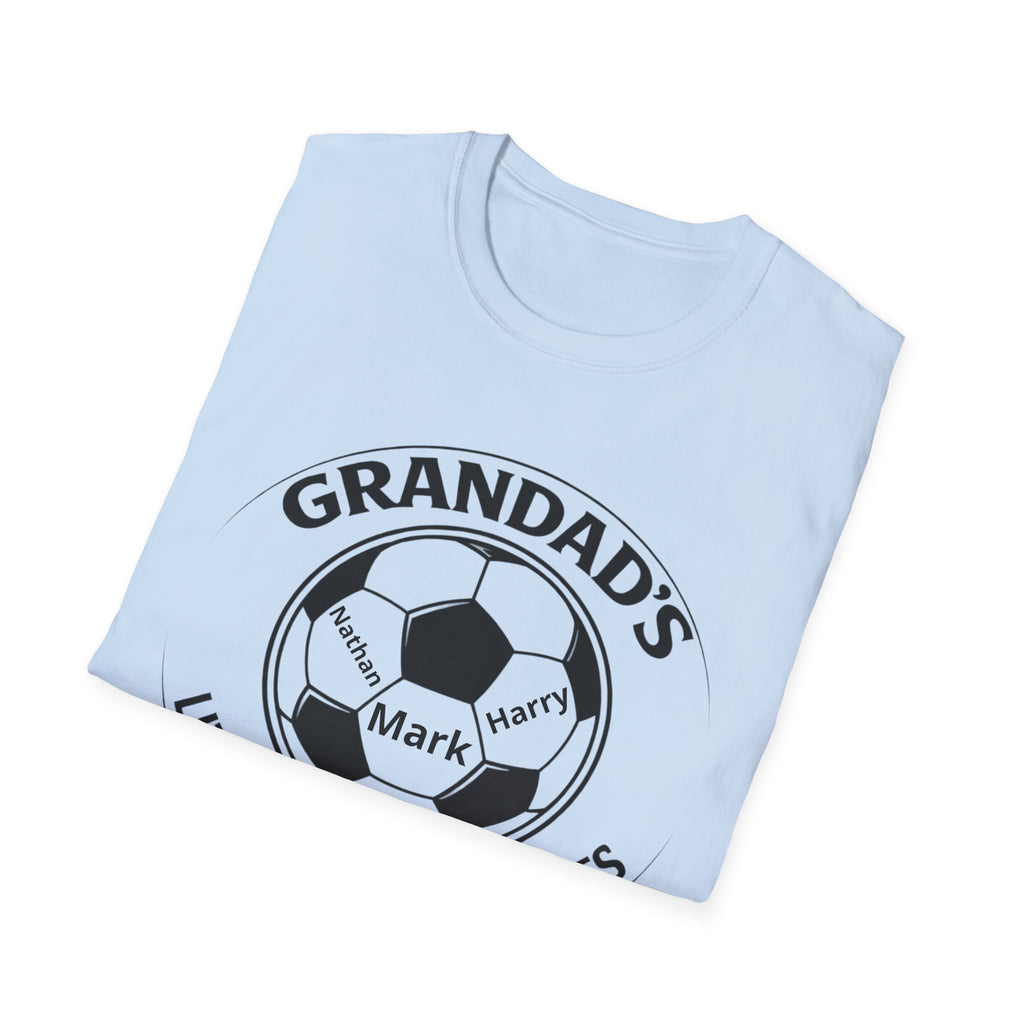 Grandad's Little Football Buddies T-Shirt — Personalized Soccer Grandpa Tee