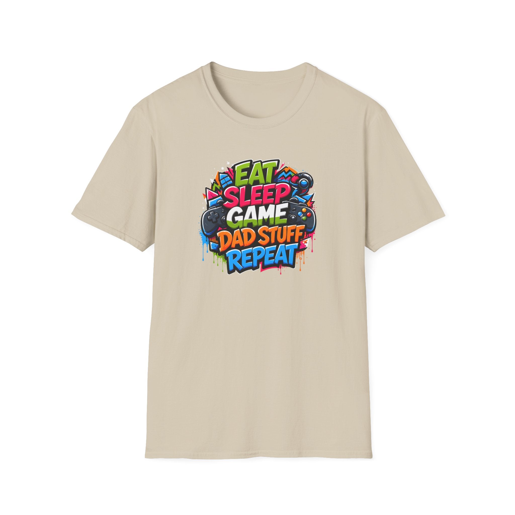 Eat Sleep Game Dad Stuff Repeat T-Shirt