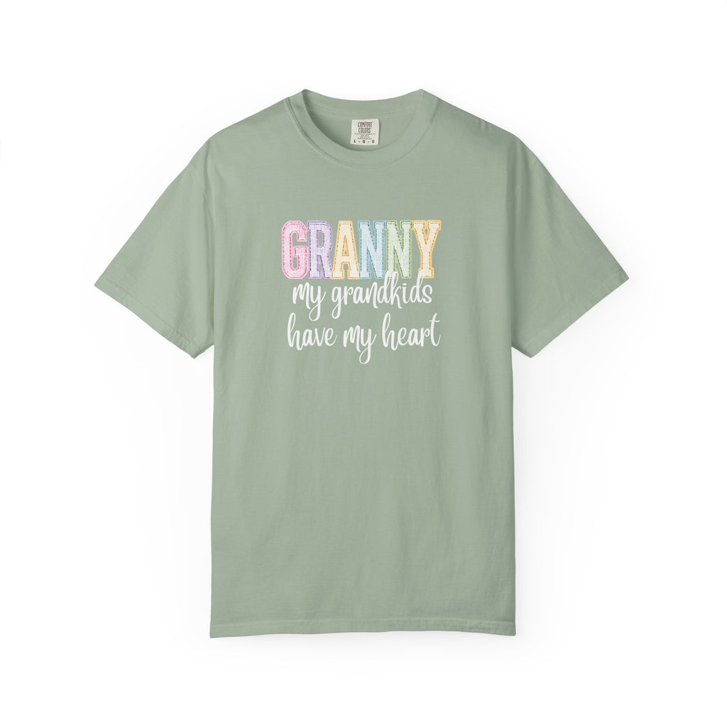 Granny Pastel Rainbow T‑Shirt — Retro Block Letter Grandma Tee