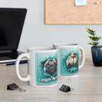 Copy of Pug Mug — "I Puggin' Like You!" in Teal Cute Dog Lover Coffee Mug