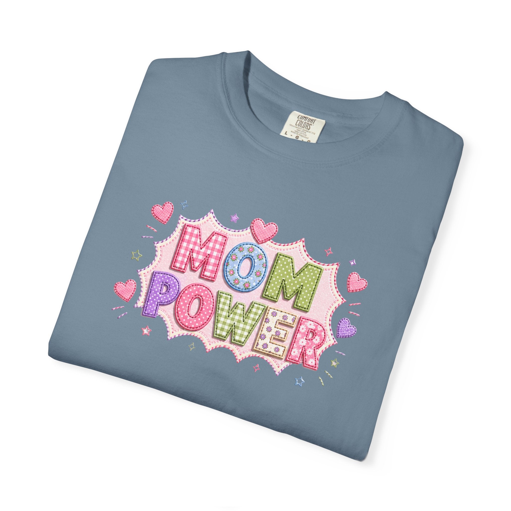 Mom Power T-Shirt — Cute Pastel Heart Mother's Day Tee