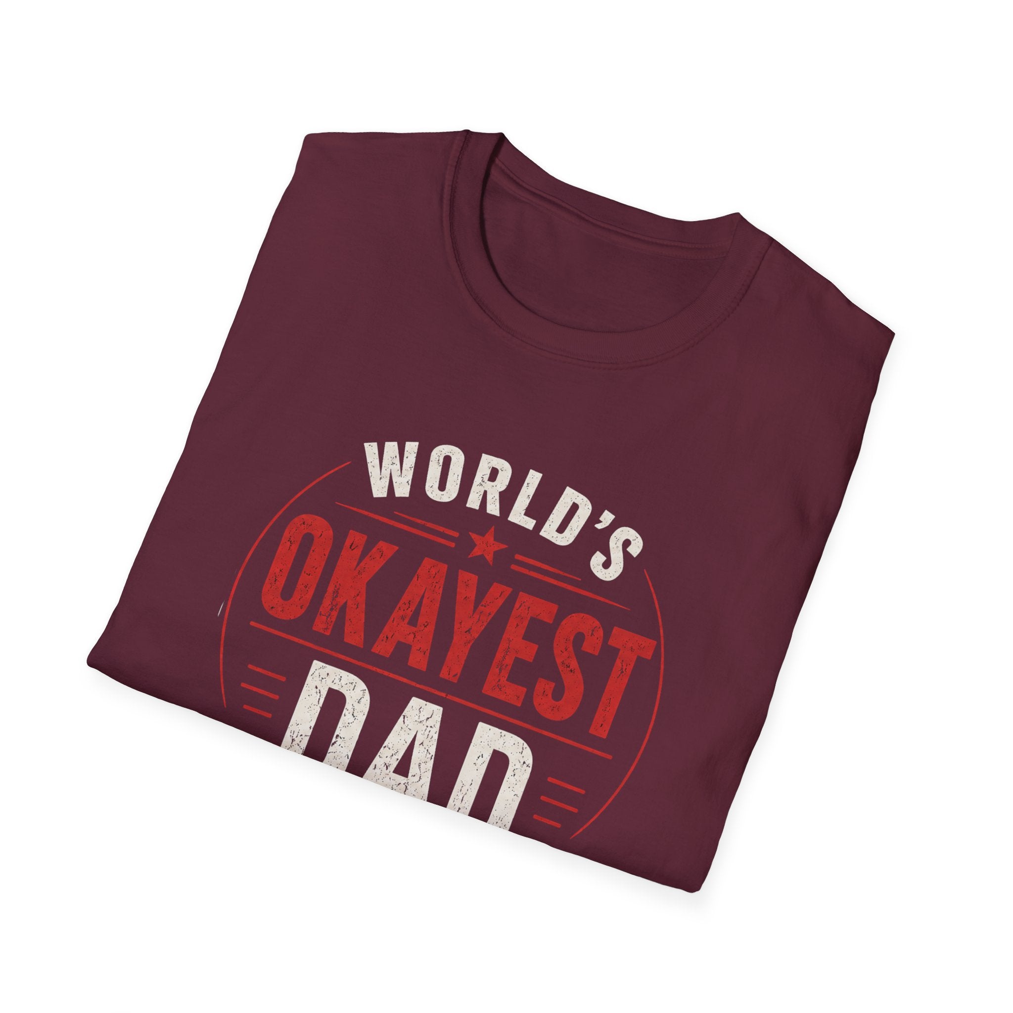 Funny "World's Okayest Dad" T-Shirt – Humorous Father's Day Gift