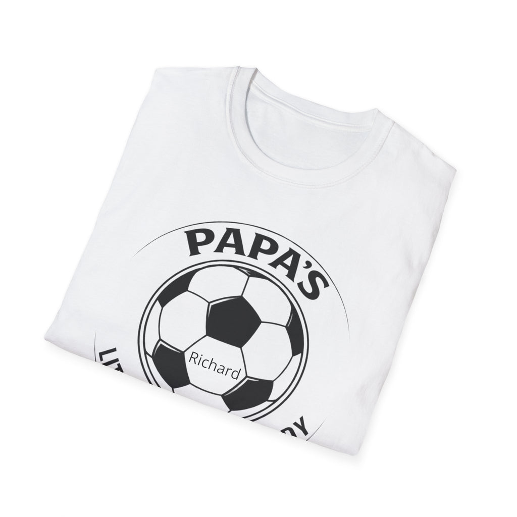 Papa’s Little Football Buddy T-Shirt — Personalized Soccer Dad Tee