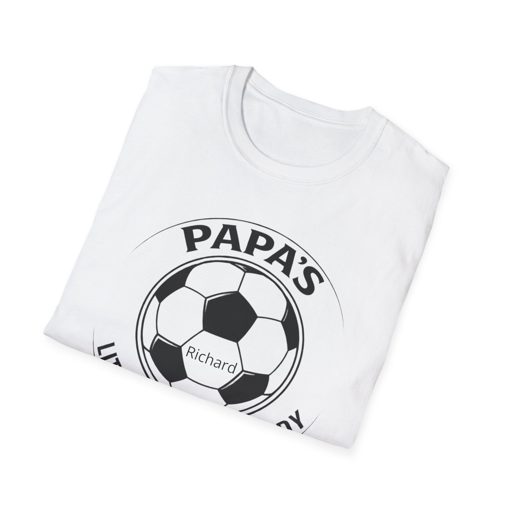 Papa’s Little Football Buddy T-Shirt — Personalized Soccer Dad Tee