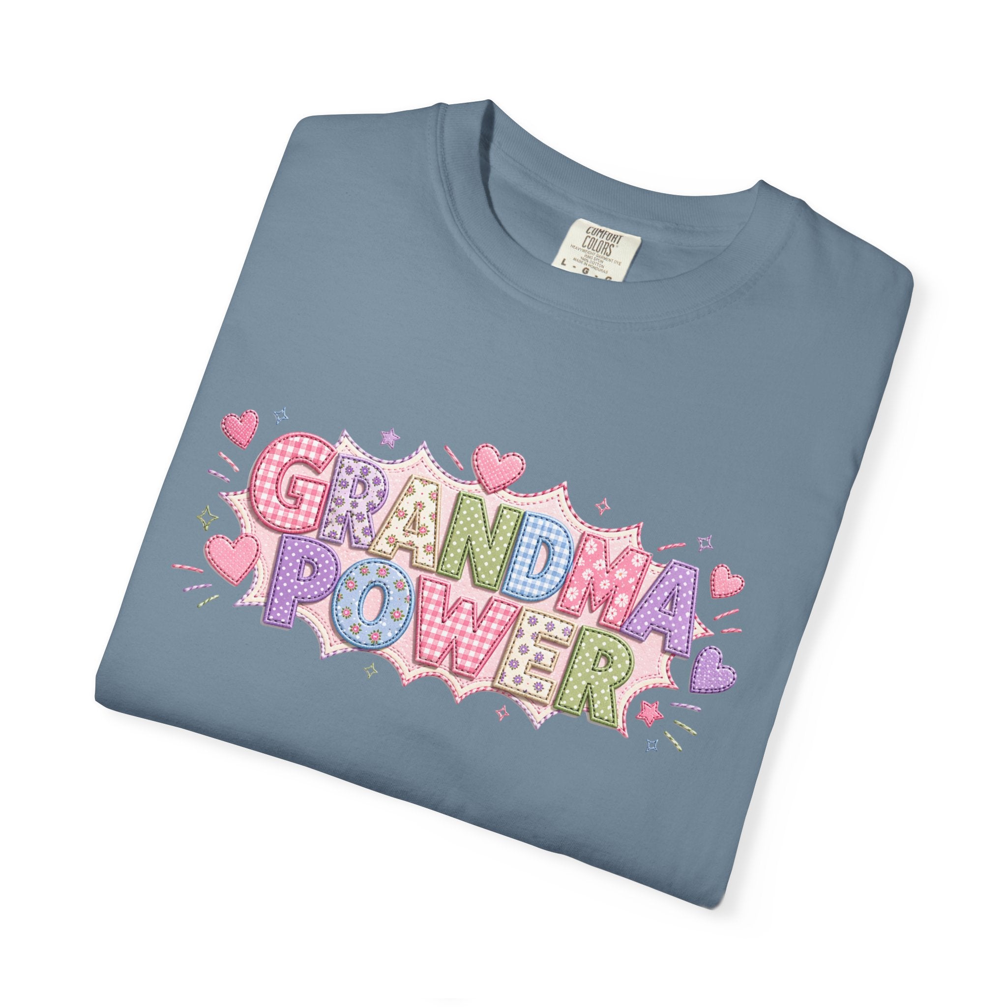 Grandma Power T-Shirt — Cute Heart Graphic Tee for Grandmothers
