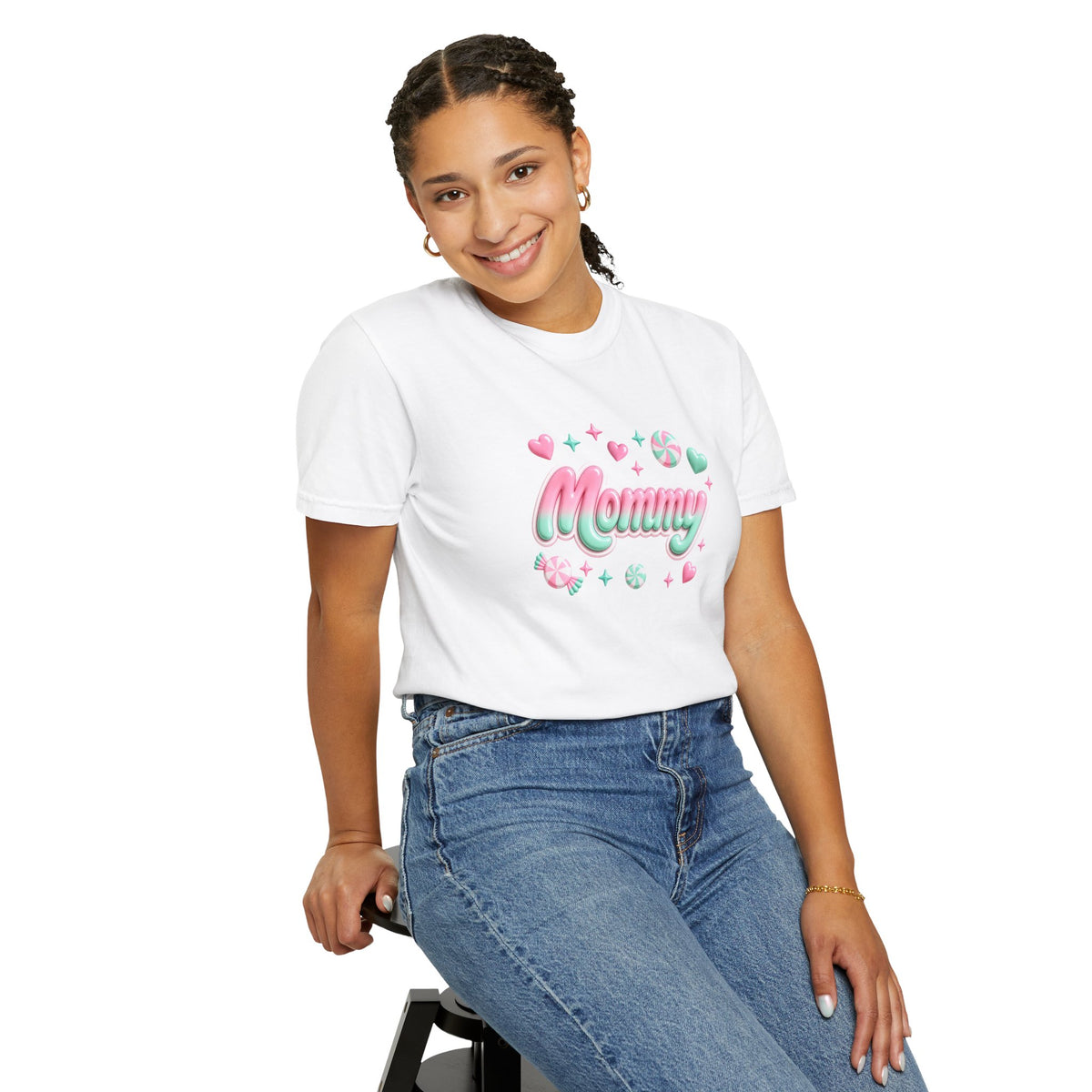 Mommy Pastel Candy Script T-Shirt