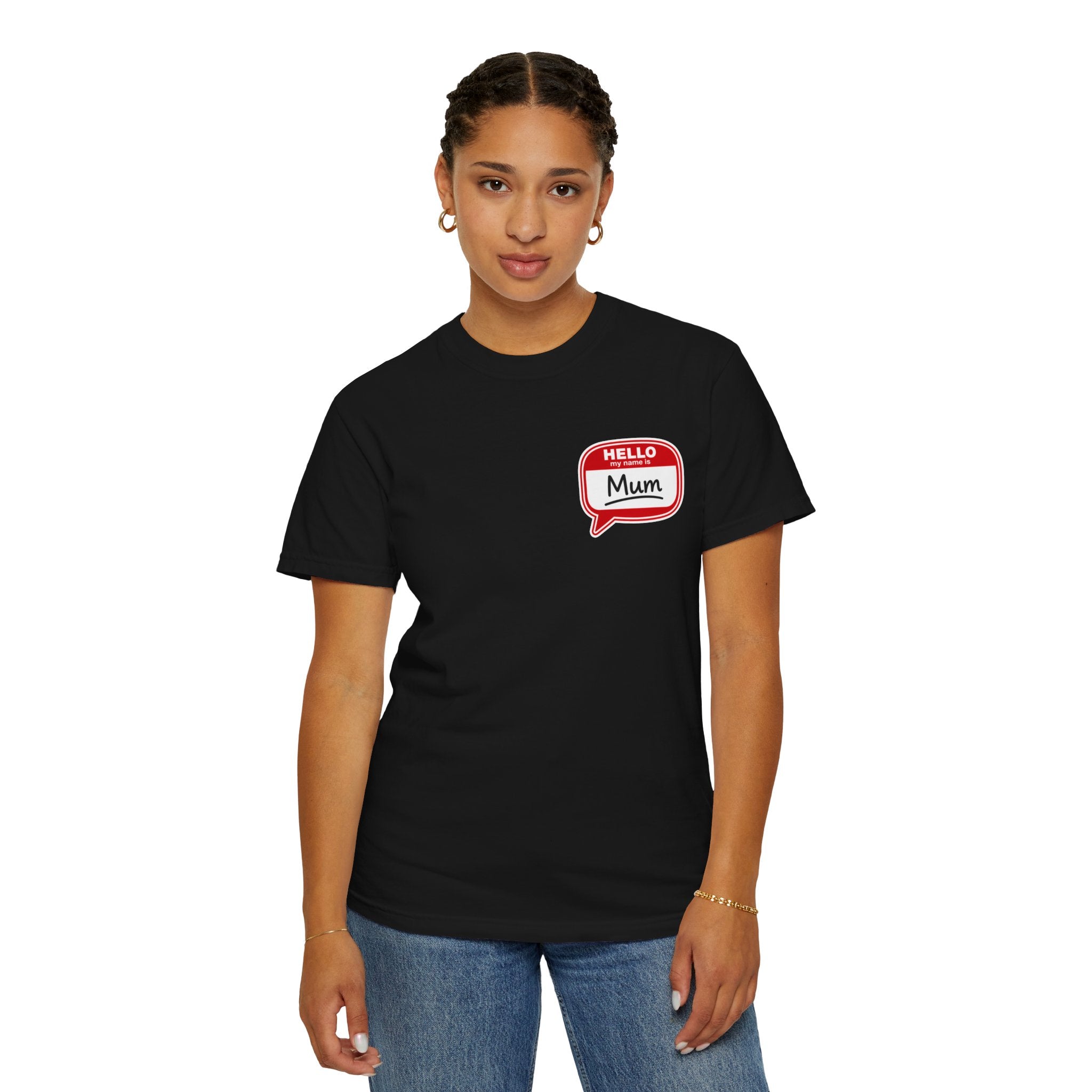 Hello Mum Speech Bubble T-Shirt — Cute Retro Mom Graphic Tee