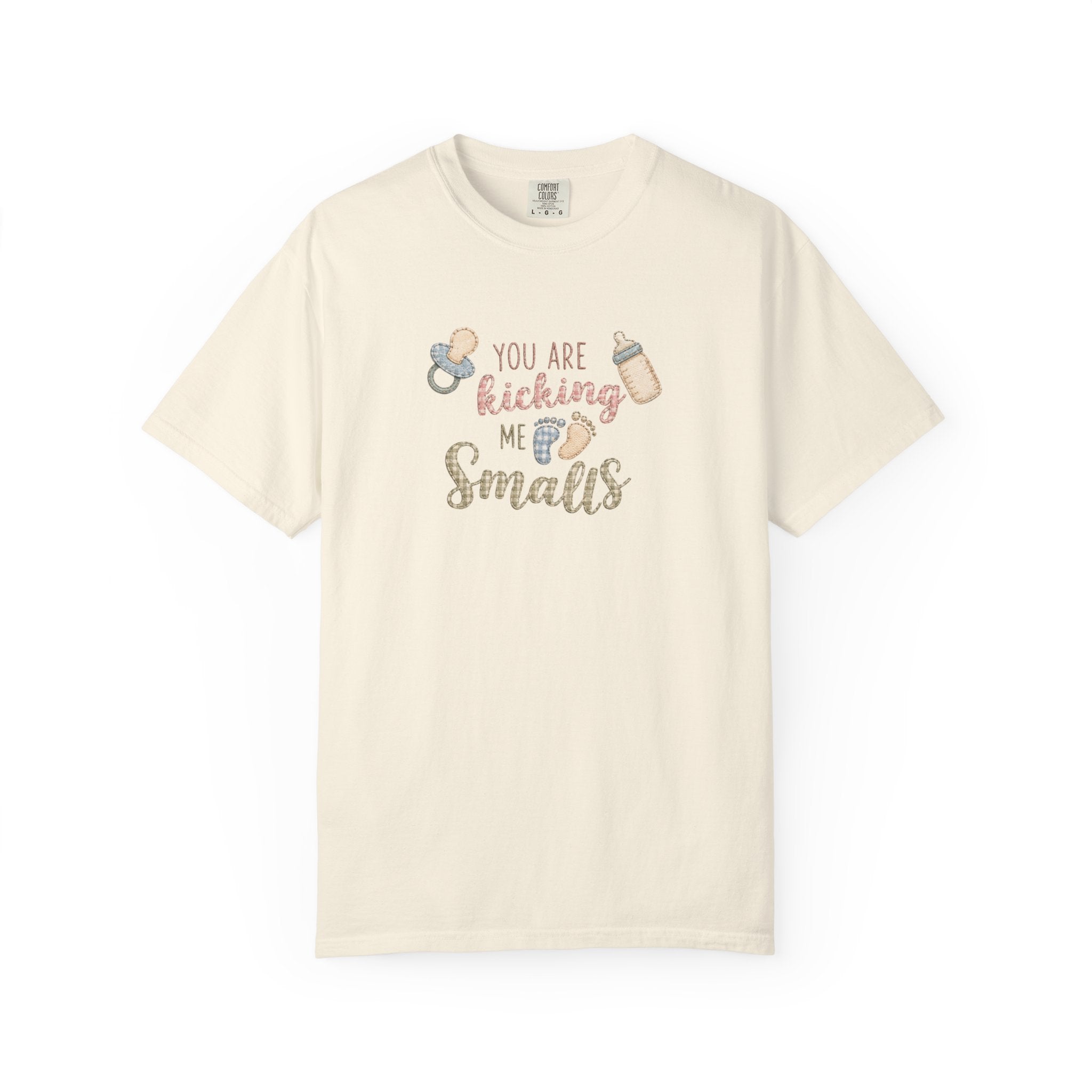 Kicking Me Smalls Baby Pregnancy Announcement T-Shirt