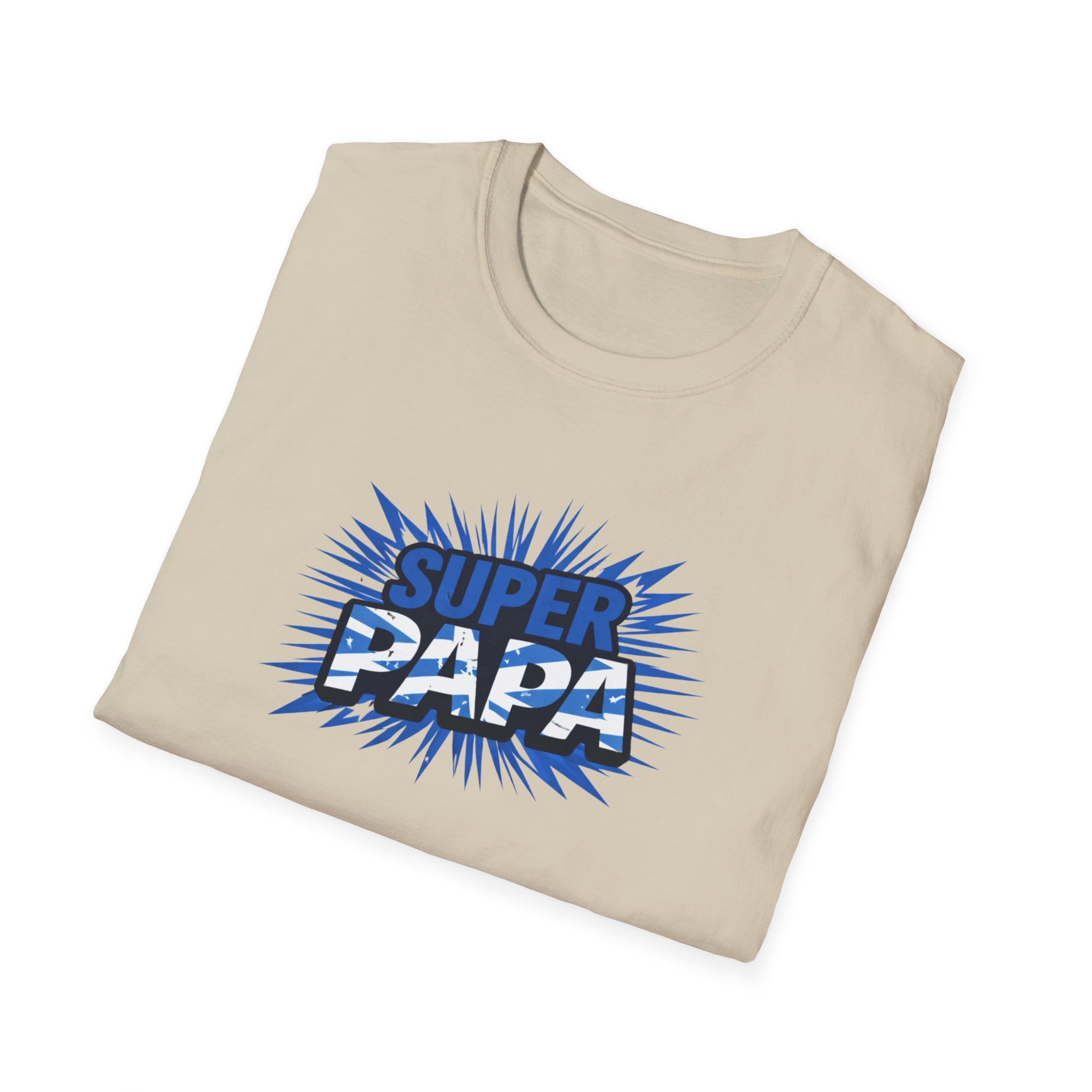 Super Papa Scotland Flag/Scottish themed T-Shirt – Comic Style Father’s Day Gift