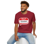 Hello My Name Is Grandad T-Shirt — Funny Grandfather Gift
