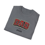 Dad Plaid Design T-Shirt — DAD Est. 2026 New Dad Gift