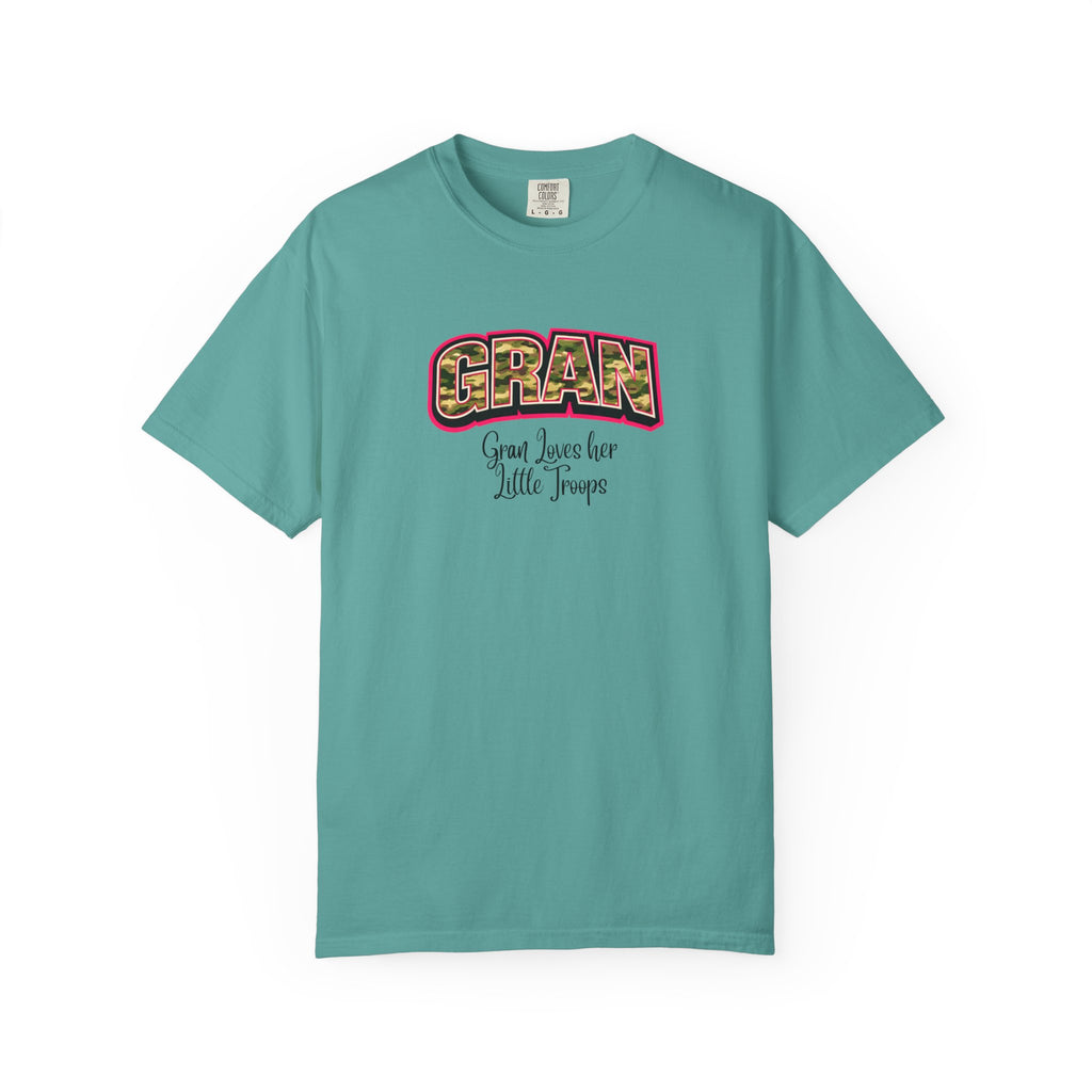 Gran Floral Graphic T-Shirt — "Gran Loves Her Little Troops" Gift Tee