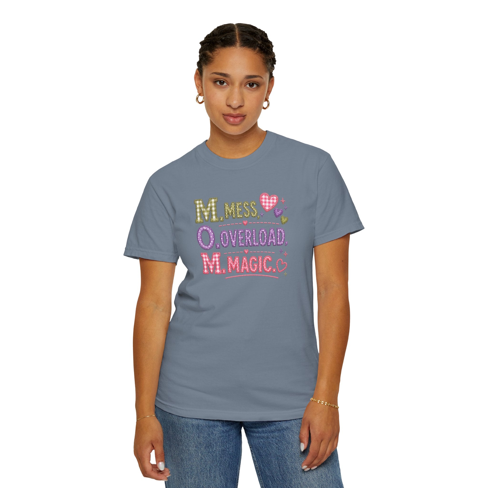 M.O.M. Graphic Tee — "Mess Overload Magic" Cute Mom Shirt