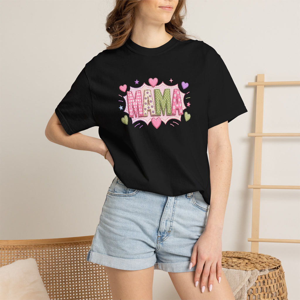 Mama Floral Heart T-Shirt — Cute Pink "MAMA" Mother's Day Tee