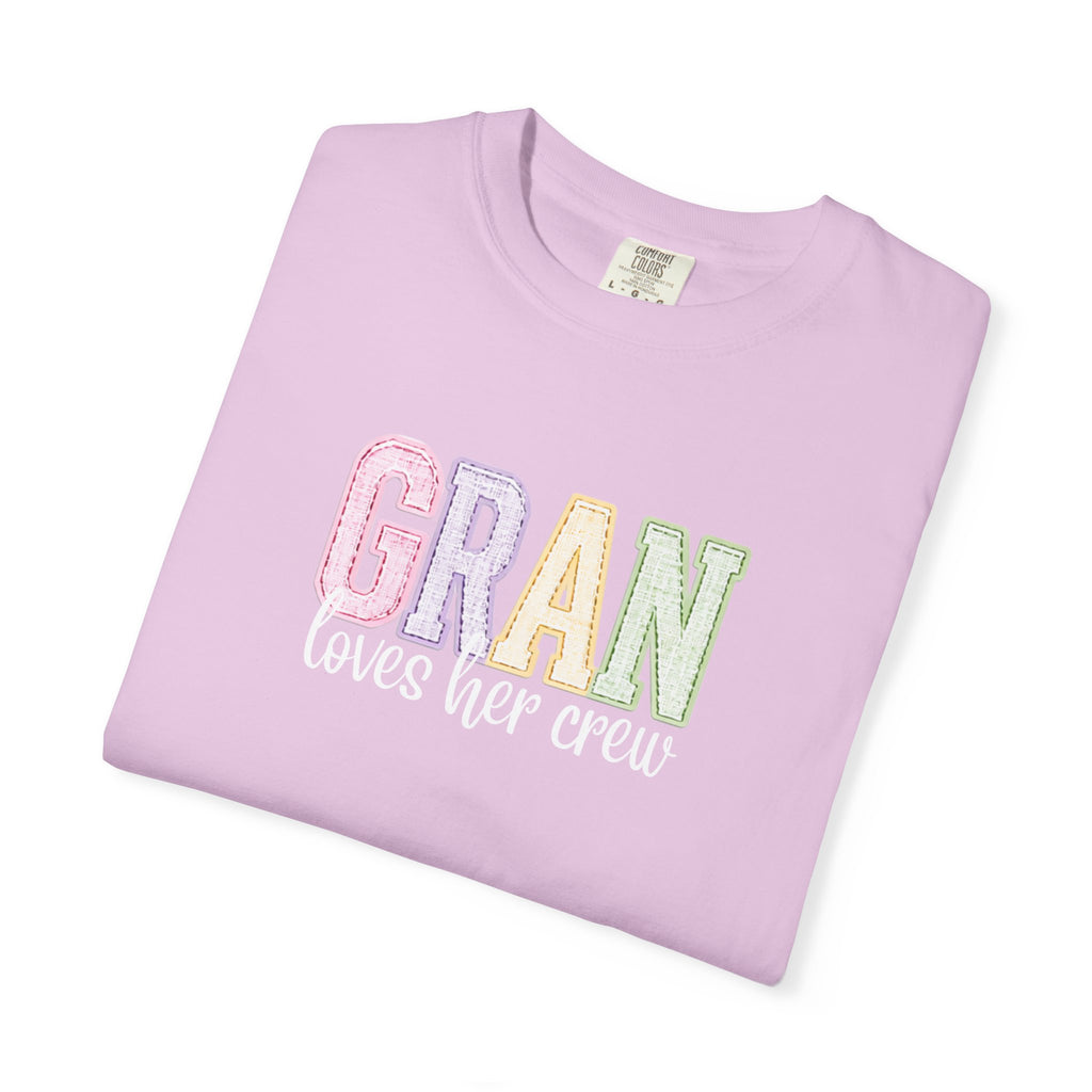 Gran Loves Her Crew T-Shirt — Pastel Grandma Shirt for Mother's Day & Family Gifts